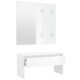 Set de muebles de recibidor madera contrachapada blanco brillo