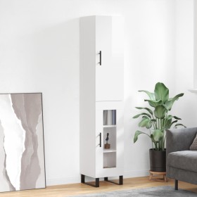 Hochglänzendes Sideboard aus weißem Sperrholz, 34,5 x 34 x 180 cm von vidaXL, Sideboards - Ref: Foro24-3199067, Preis: 117,42...
