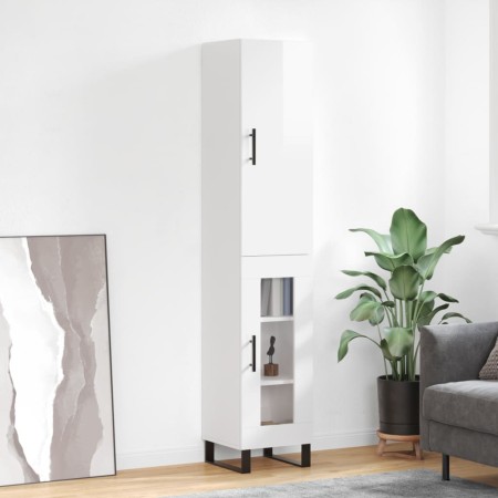 Hochglänzendes Sideboard aus weißem Sperrholz, 34,5 x 34 x 180 cm von vidaXL, Sideboards - Ref: Foro24-3199067, Preis: 117,42...