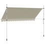 Toldo retráctil de operación manual 400 cm crema