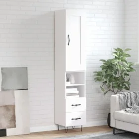 Aparador alto madera contrachapada blanco 34,5x34x180 cm de vidaXL, Aparadores - Ref: Foro24-3200289, Precio: 104,89 €, Descu...