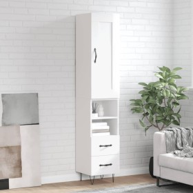 High glossy white plywood sideboard 34.5x34x180 cm by vidaXL, Sideboards - Ref: Foro24-3200291, Price: 112,47 €, Discount: %