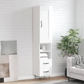 High glossy white plywood sideboard 34.5x34x180 cm by vidaXL, Sideboards - Ref: Foro24-3200291, Price: 111,13 €, Discount: %