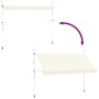 Toldo retráctil de operación manual 400 cm crema