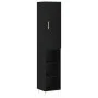Aparador de madera contrachapada negro 34,5x34x180 cm de vidaXL, Aparadores - Ref: Foro24-3200314, Precio: 94,23 €, Descuento: %
