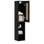 Aparador de madera contrachapada negro 34,5x34x180 cm de vidaXL, Aparadores - Ref: Foro24-3200314, Precio: 94,23 €, Descuento: %