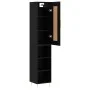 Aparador de madera contrachapada negro 34,5x34x180 cm de vidaXL, Aparadores - Ref: Foro24-3200314, Precio: 94,23 €, Descuento: %