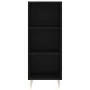 Aparador de madera contrachapada negro 34,5x34x180 cm de vidaXL, Aparadores - Ref: Foro24-3200314, Precio: 94,23 €, Descuento: %