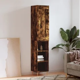 Sideboard aus geräuchertem Eichensperrholz 34,5x34x180 cm von vidaXL, Sideboards - Ref: Foro24-3200318, Preis: 86,53 €, Rabat...