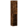 Aparador de madera contrachapada roble ahumado 34,5x34x180 cm de vidaXL, Aparadores - Ref: Foro24-3200318, Precio: 87,48 €, D...