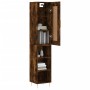 Aparador de madera contrachapada roble ahumado 34,5x34x180 cm de vidaXL, Aparadores - Ref: Foro24-3200318, Precio: 87,48 €, D...