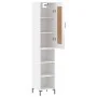Aparador alto madera contrachapada blanco brillo 34,5x34x180 cm by vidaXL, Sideboards - Ref: Foro24-3200323, Price: 98,53 €, ...