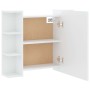 Mueble con espejo y luces LED blanco 70x16,5x60 cm