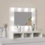 Mueble con espejo y luces LED blanco 60x31,5x62 cm