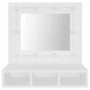 Mueble con espejo y luces LED blanco 60x31,5x62 cm