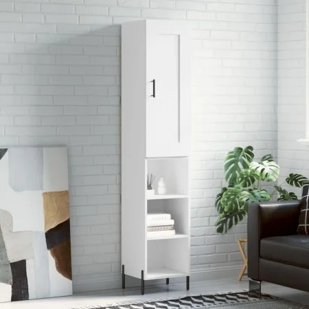 Aparador alto madera contrachapada blanco 34,5x34x180 cm de vidaXL, Aparadores - Ref: Foro24-3200329, Precio: 99,58 €, Descue...
