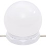 Mueble con espejo y luces LED blanco brillante 60x31,5x62 cm