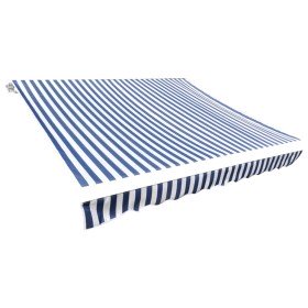 Toldo de lona azul y blanco 350x250 cm Toldo de lona azul y blanco 350x250 cm