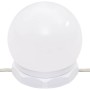 Mueble con espejo y luces LED blanco brillante 90x31,5x62 cm