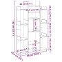 Estantería de madera de ingeniería roble Sonoma 86x25,5x140 cm