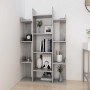 Librería de madera contrachapada gris hormigón 86x25,5x140 cm