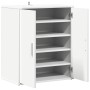 Mueble zapatero de madera de ingeniería blanco 60x35x70 cm