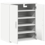 Mueble zapatero de madera de ingeniería blanco 60x35x70 cm