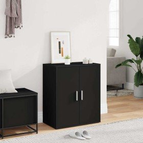 Mueble zapatero de madera de ingeniería negro 60x35x70 cm Mueble zapatero de madera de ingeniería negro 60x35x70 cm