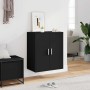 Mueble zapatero de madera de ingeniería negro 60x35x70 cm
