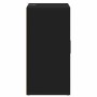 Mueble zapatero de madera de ingeniería negro 60x35x70 cm