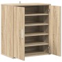 Mueble zapatero madera de ingeniería roble Sonoma 60x35x70 cm