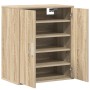 Mueble zapatero madera de ingeniería roble Sonoma 60x35x70 cm