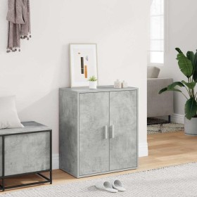 Mueble zapatero madera de ingeniería gris hormigón 60x35x70 cm Mueble zapatero madera de ingeniería gris hormigón 60x35x70 cm