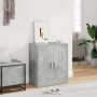 Mueble zapatero madera de ingeniería gris hormigón 60x35x70 cm