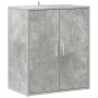 Mueble zapatero madera de ingeniería gris hormigón 60x35x70 cm