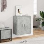 Mueble zapatero madera de ingeniería gris hormigón 60x35x70 cm