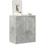 Mueble zapatero madera de ingeniería gris hormigón 60x35x70 cm