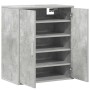 Mueble zapatero madera de ingeniería gris hormigón 60x35x70 cm