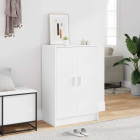 Mueble zapatero de madera contrachapada blanco 60x35x92 cm Mueble zapatero de madera contrachapada blanco 60x35x92 cm