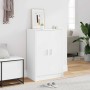Mueble zapatero de madera contrachapada blanco 60x35x92 cm
