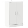 Mueble zapatero de madera contrachapada blanco 60x35x92 cm