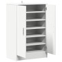 Mueble zapatero de madera contrachapada blanco 60x35x92 cm