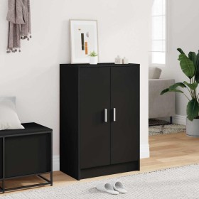 Mueble zapatero madera de ingeniería negro 60x35x92 cm Mueble zapatero madera de ingeniería negro 60x35x92 cm
