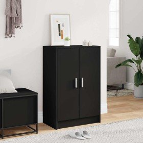 Mueble zapatero madera de ingeniería negro 60x35x92 cm Mueble zapatero madera de ingeniería negro 60x35x92 cm