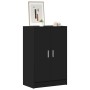 Mueble zapatero madera de ingeniería negro 60x35x92 cm