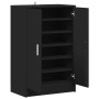 Mueble zapatero madera de ingeniería negro 60x35x92 cm