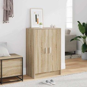 Mueble zapatero madera contrachapada roble Sonoma 60x35x92 cm Mueble zapatero madera contrachapada roble Sonoma 60x35x92 cm