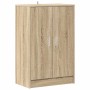Mueble zapatero madera contrachapada roble Sonoma 60x35x92 cm