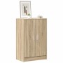 Mueble zapatero madera contrachapada roble Sonoma 60x35x92 cm