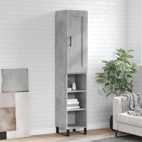 Aparador de madera contrachapada gris hormigón 34,5x34x180 cm von vidaXL, Sideboards - Ref: Foro24-3200349, Preis: 92,18 €, R...
